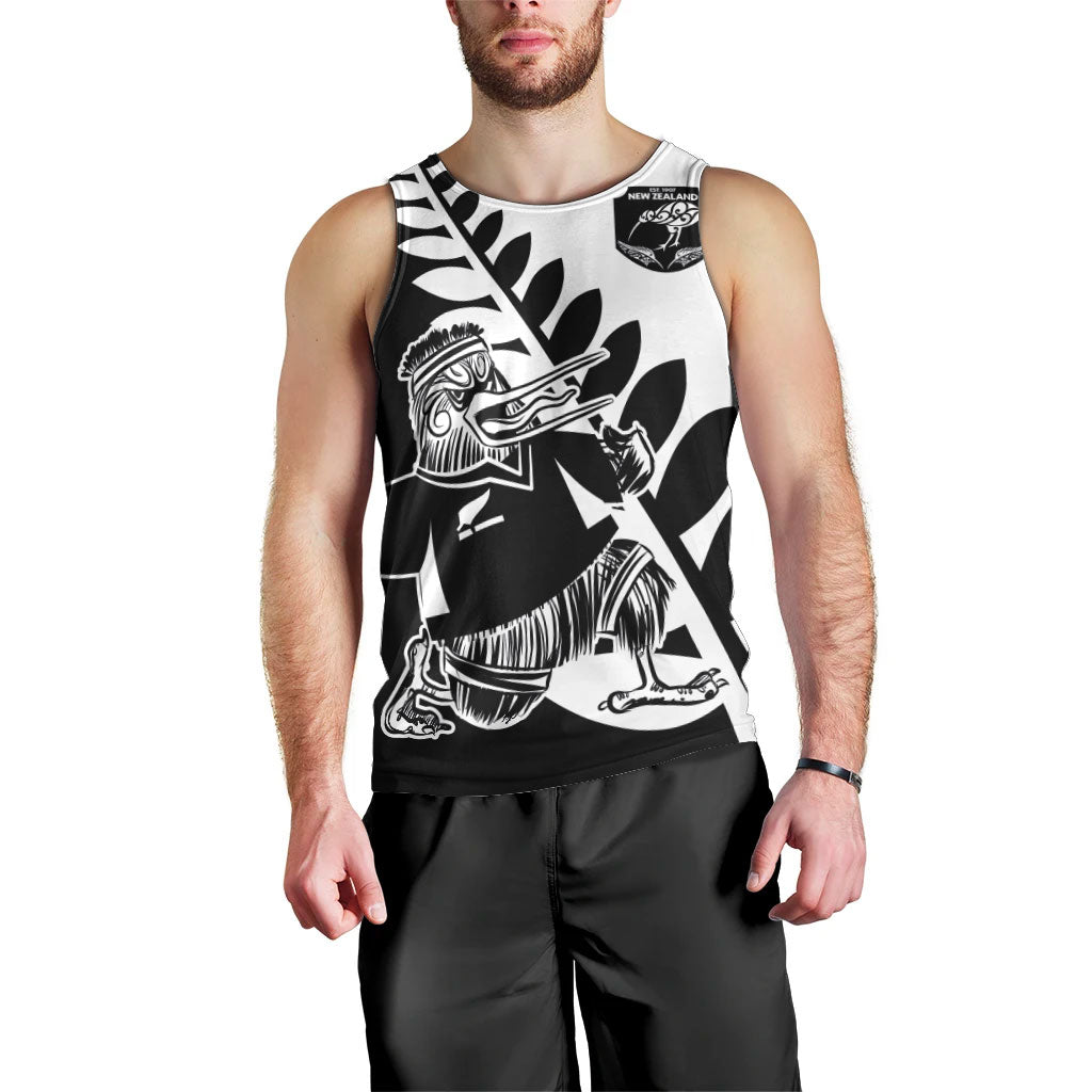 Custom Aotearoa Rugby League Men Tank Top Kiwi Haka and Fern - Sporty Style