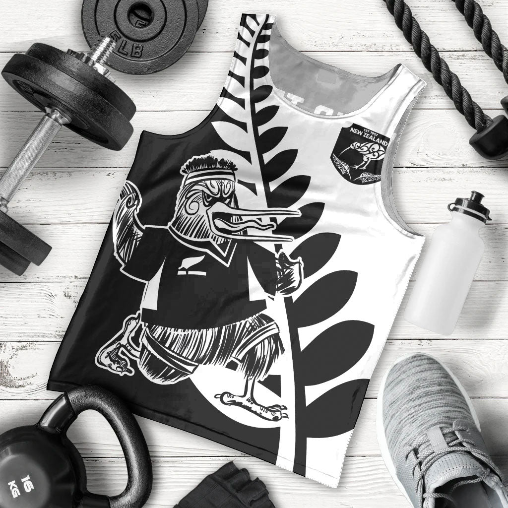 Custom Aotearoa Rugby League Men Tank Top Kiwi Haka and Fern - Sporty Style