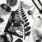 Custom Aotearoa Rugby League Men Tank Top Kiwi Haka and Fern - Sporty Style