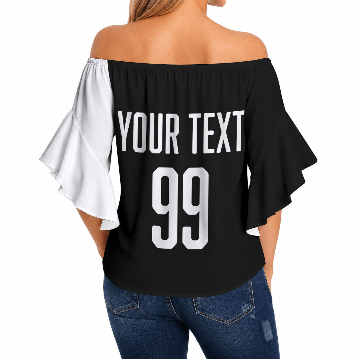 Custom Aotearoa Rugby League Off Shoulder Wrap Waist Top Kiwi Haka and Fern - Sporty Style