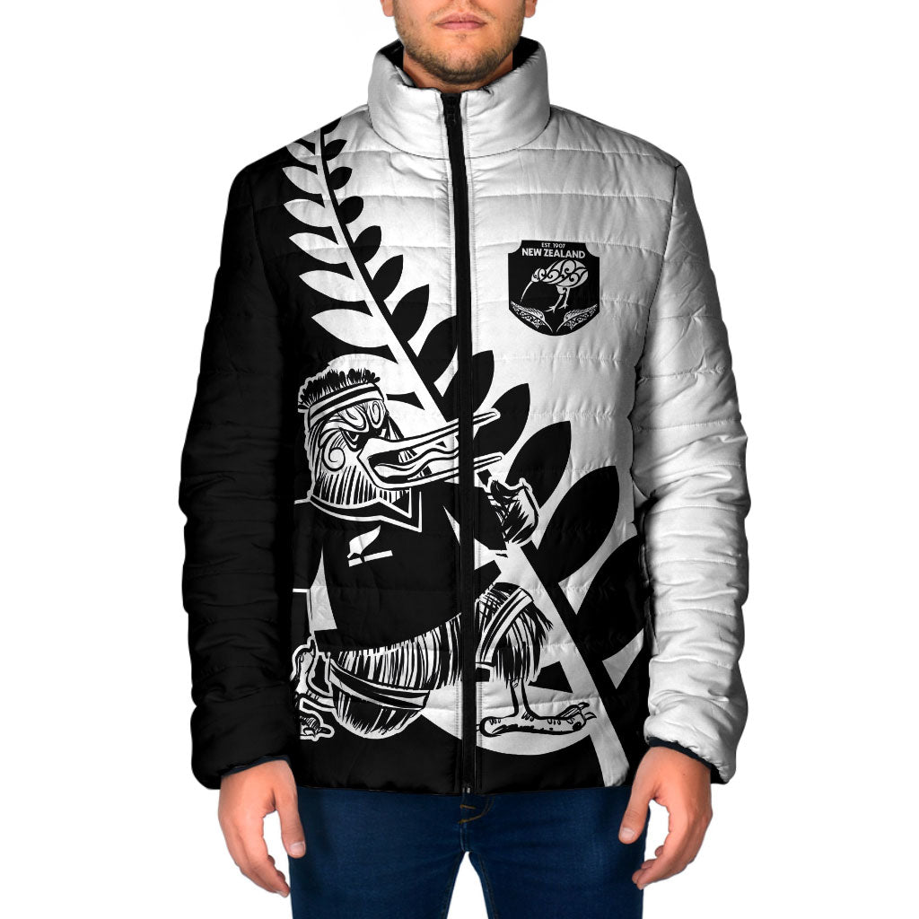 Custom Aotearoa Rugby League Padded Jacket Kiwi Haka and Fern - Sporty Style