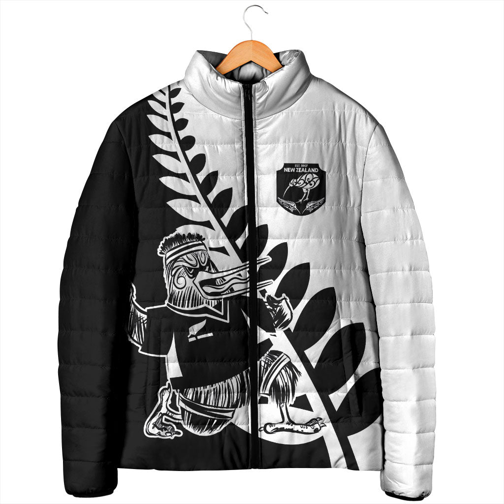 Custom Aotearoa Rugby League Padded Jacket Kiwi Haka and Fern - Sporty Style