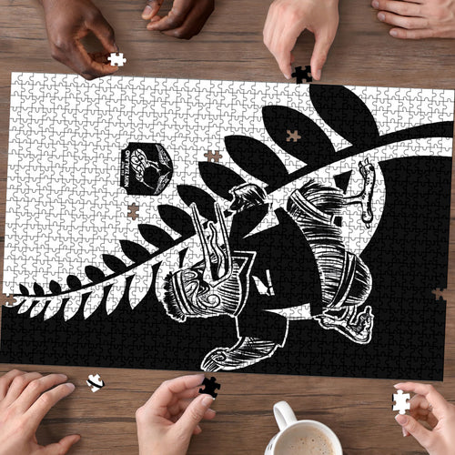 Aotearoa Rugby League Puzzle Kiwi Haka and Fern - Sporty Style