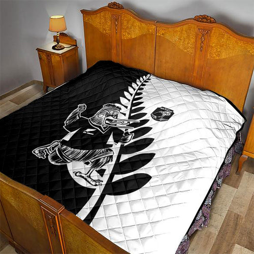 Aotearoa Rugby League Quilt Kiwi Haka and Fern - Sporty Style