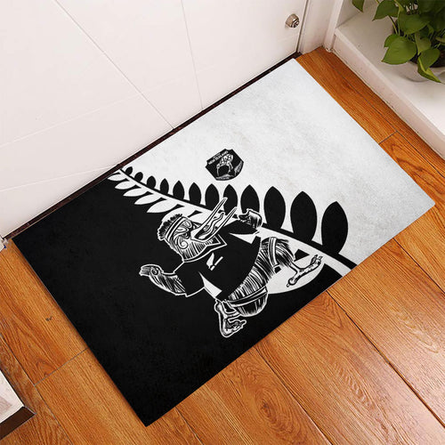 Aotearoa Rugby League Rubber Doormat Kiwi Haka and Fern - Sporty Style