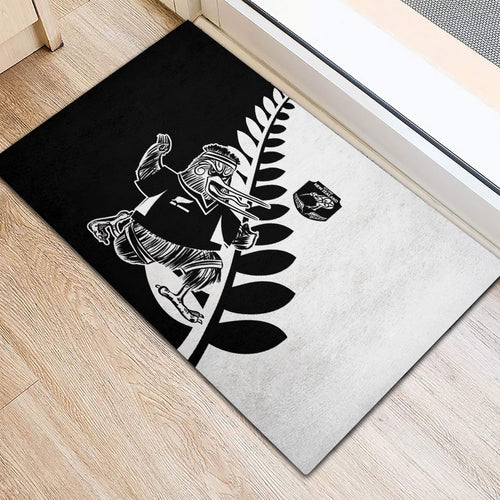 Aotearoa Rugby League Rubber Doormat Kiwi Haka and Fern - Sporty Style