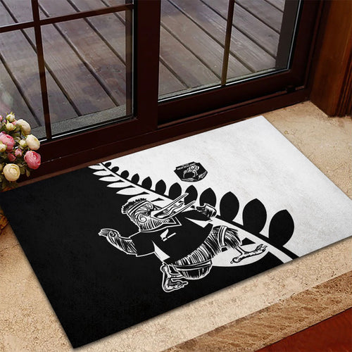 Aotearoa Rugby League Rubber Doormat Kiwi Haka and Fern - Sporty Style