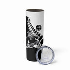 Custom Aotearoa Rugby League Skinny Tumbler Kiwi Haka and Fern - Sporty Style