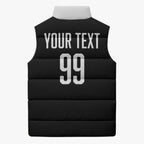 Custom Aotearoa Rugby League Sleeveless Puffer Jacket Kiwi Haka and Fern - Sporty Style