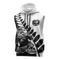 Custom Aotearoa Rugby League Sleeveless Zip Hoodie Kiwi Haka and Fern - Sporty Style