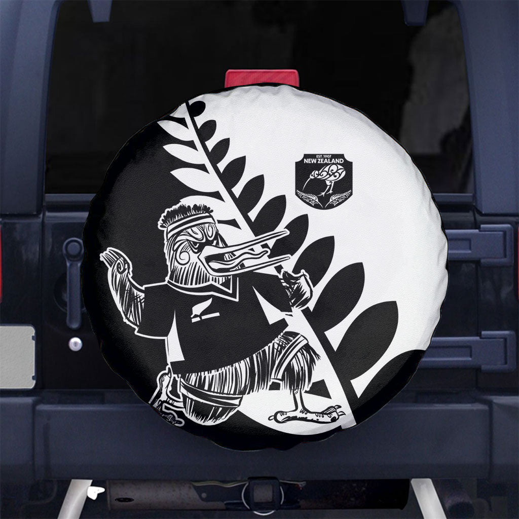 Aotearoa Rugby League Spare Tire Cover Kiwi Haka and Fern - Sporty Style