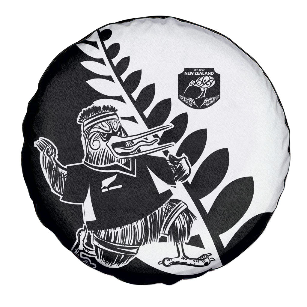 Aotearoa Rugby League Spare Tire Cover Kiwi Haka and Fern - Sporty Style