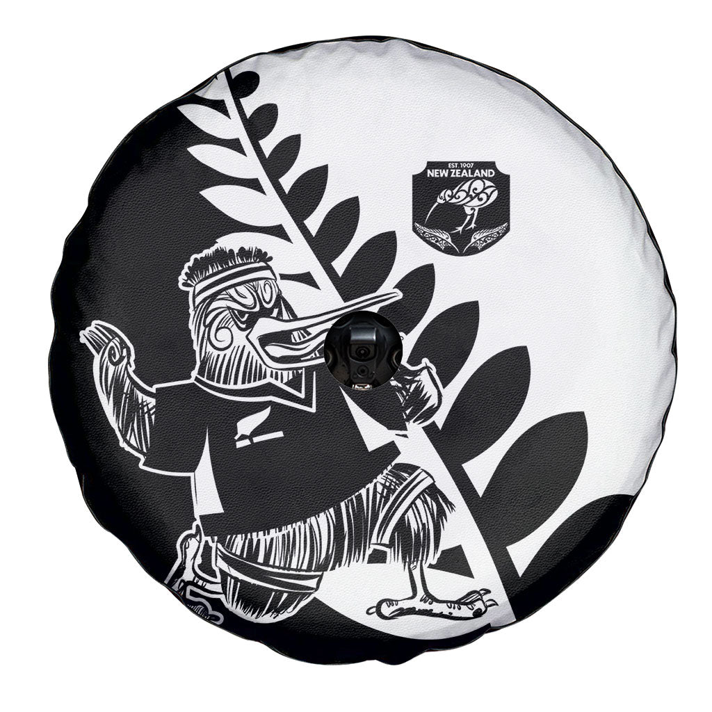 Aotearoa Rugby League Spare Tire Cover Kiwi Haka and Fern - Sporty Style