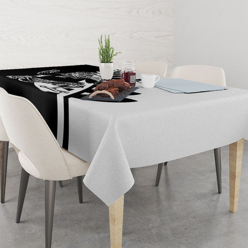 Aotearoa Rugby League Tablecloth Kiwi Haka and Fern - Sporty Style