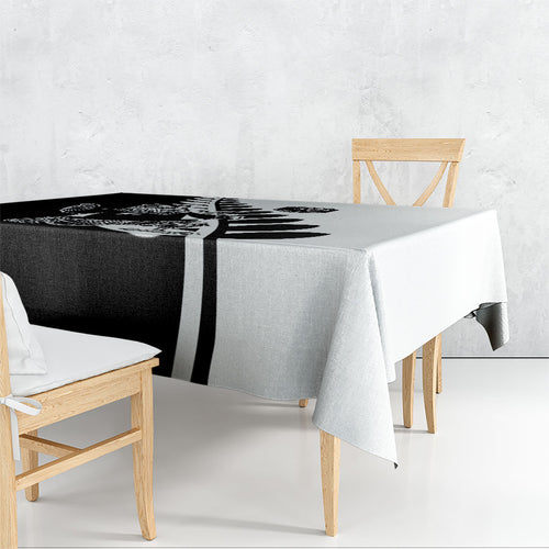 Aotearoa Rugby League Tablecloth Kiwi Haka and Fern - Sporty Style