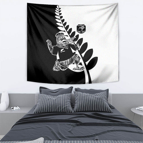 Aotearoa Rugby League Tapestry Kiwi Haka and Fern - Sporty Style