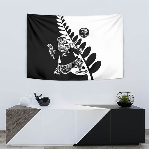 Aotearoa Rugby League Tapestry Kiwi Haka and Fern - Sporty Style