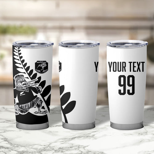 Custom Aotearoa Rugby League Tumbler Cup Kiwi Haka and Fern - Sporty Style