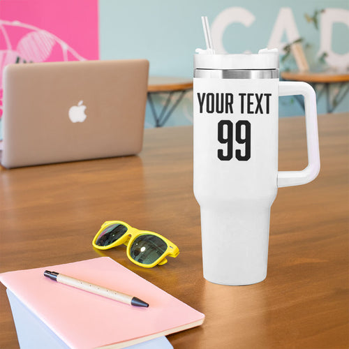Custom Aotearoa Rugby League Tumbler With Handle Kiwi Haka and Fern - Sporty Style