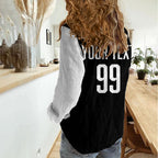 Custom Aotearoa Rugby League Women Casual Shirt Kiwi Haka and Fern - Sporty Style