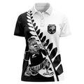 Custom Aotearoa Rugby League Women Polo Shirt Kiwi Haka and Fern - Sporty Style