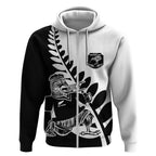 Custom Aotearoa Rugby League Zip Hoodie Kiwi Haka and Fern - Sporty Style