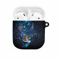Aotearoa Matariki AirPods Case Maori Tribal with Silver Fern and Tui Bird Galaxy Style - Aussie Hoodie