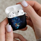 Aotearoa Matariki AirPods Case Maori Tribal with Silver Fern and Tui Bird Galaxy Style - Aussie Hoodie