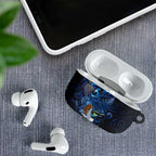 Aotearoa Matariki AirPods Case Maori Tribal with Silver Fern and Tui Bird Galaxy Style - Aussie Hoodie
