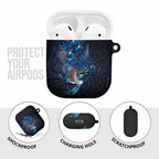 Aotearoa Matariki AirPods Case Maori Tribal with Silver Fern and Tui Bird Galaxy Style - Aussie Hoodie