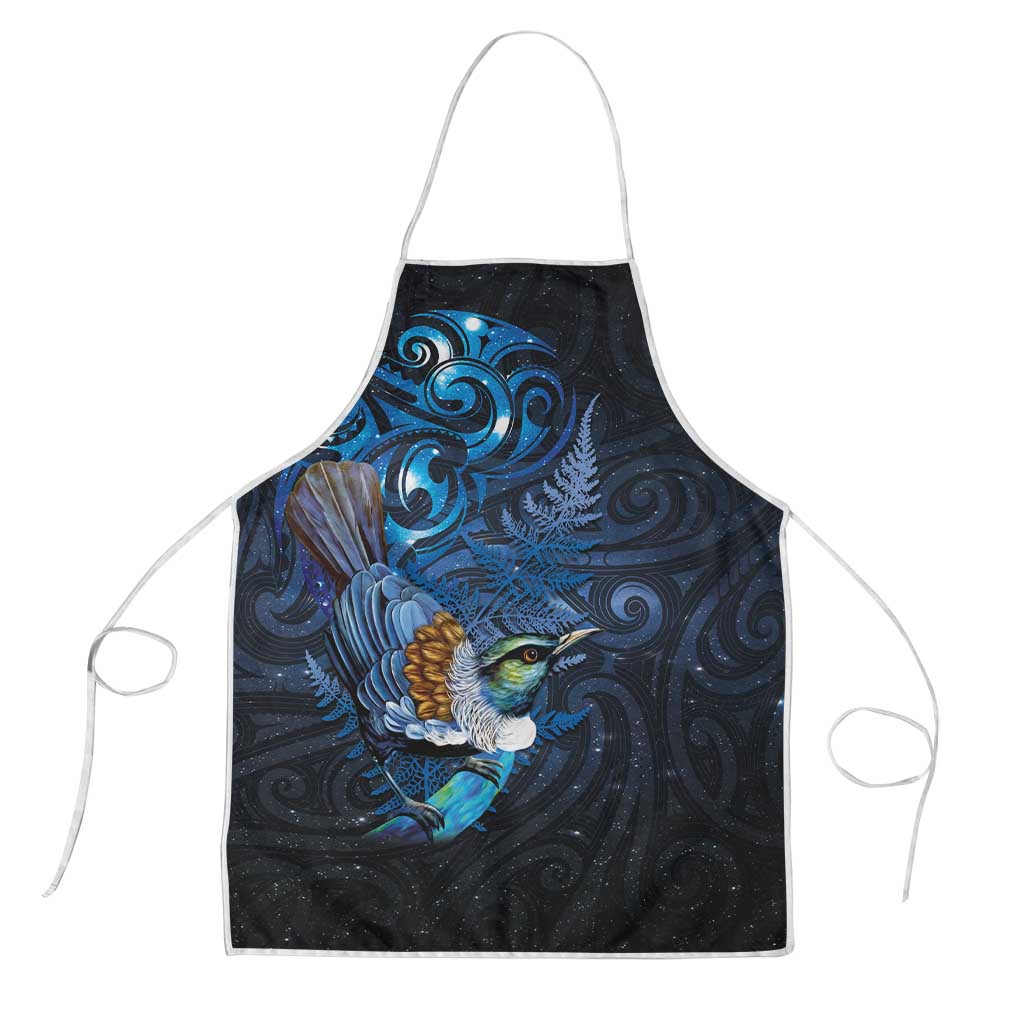 Aotearoa Matariki Apron Maori Tribal with Silver Fern and Tui Bird Galaxy Style - Aussie Hoodie