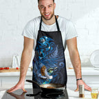 Aotearoa Matariki Apron Maori Tribal with Silver Fern and Tui Bird Galaxy Style - Aussie Hoodie