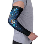 Aotearoa Matariki Arm Sleeves Maori Tribal with Silver Fern and Tui Bird Galaxy Style - Aussie Hoodie