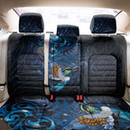 Aotearoa Matariki Back Car Seat Cover Maori Tribal with Silver Fern and Tui Bird Galaxy Style - Aussie Hoodie
