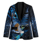 Aotearoa Matariki Blazer Maori Tribal with Silver Fern and Tui Bird Galaxy Style - Aussie Hoodie