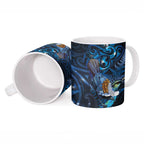 Aotearoa Matariki Ceramic Mug Maori Tribal with Silver Fern and Tui Bird Galaxy Style - Aussie Hoodie