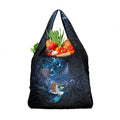 Aotearoa Matariki Grocery Bag Maori Tribal with Silver Fern and Tui Bird Galaxy Style - Aussie Hoodie