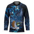 Aotearoa Matariki Hockey Jersey Maori Tribal with Silver Fern and Tui Bird Galaxy Style - Aussie Hoodie