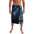 Aotearoa Matariki Lavalava Maori Tribal with Silver Fern and Tui Bird Galaxy Style - Aussie Hoodie