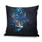 Aotearoa Matariki Pillow Cover Maori Tribal with Silver Fern and Tui Bird Galaxy Style - Aussie Hoodie