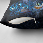 Aotearoa Matariki Pillow Cover Maori Tribal with Silver Fern and Tui Bird Galaxy Style - Aussie Hoodie