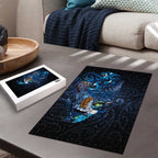 Aotearoa Matariki Puzzle Maori Tribal with Silver Fern and Tui Bird Galaxy Style - Aussie Hoodie