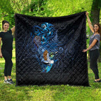 Aotearoa Matariki Quilt Maori Tribal with Silver Fern and Tui Bird Galaxy Style - Aussie Hoodie