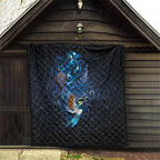 Aotearoa Matariki Quilt Maori Tribal with Silver Fern and Tui Bird Galaxy Style - Aussie Hoodie