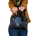 Aotearoa Matariki Shoulder Handbag Maori Tribal with Silver Fern and Tui Bird Galaxy Style - Aussie Hoodie
