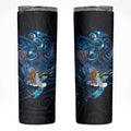 Aotearoa Matariki Skinny Tumbler Maori Tribal with Silver Fern and Tui Bird Galaxy Style - Aussie Hoodie