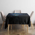 Aotearoa Matariki Tablecloth Maori Tribal with Silver Fern and Tui Bird Galaxy Style - Aussie Hoodie