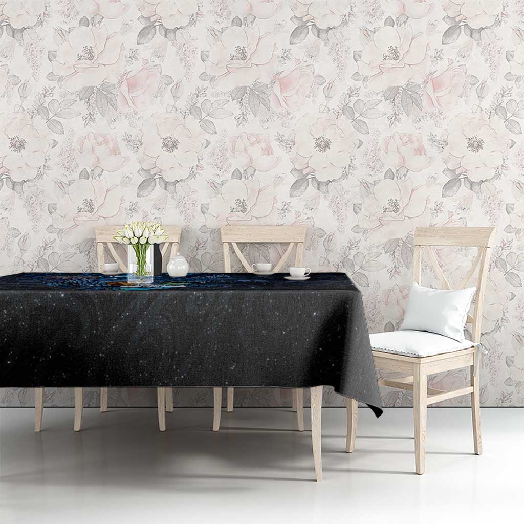 Aotearoa Matariki Tablecloth Maori Tribal with Silver Fern and Tui Bird Galaxy Style - Aussie Hoodie