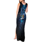 Aotearoa Matariki Tank Maxi Dress Maori Tribal with Silver Fern and Tui Bird Galaxy Style - Aussie Hoodie
