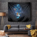 Aotearoa Matariki Tapestry Maori Tribal with Silver Fern and Tui Bird Galaxy Style - Aussie Hoodie